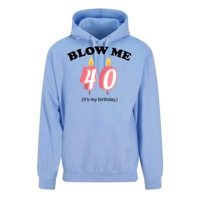 Blow Me It's My 40th Birthday Unisex Surf Hoodie