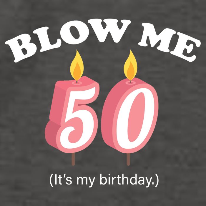 Blow Me It's My 50th Birthday Vector Backpack