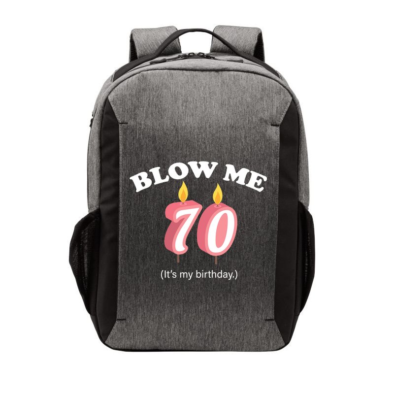 Blow Me It's My 70th Birthday Vector Backpack