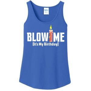 Blow Me It's My Birthday Ladies Essential Tank