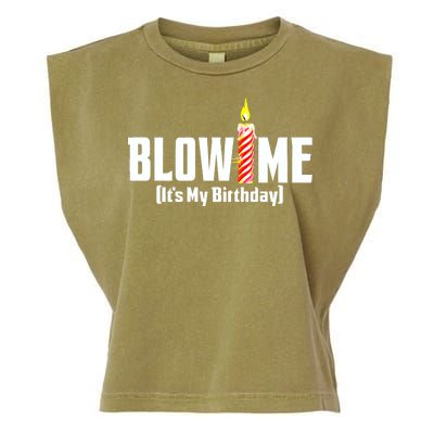 Blow Me It's My Birthday Garment-Dyed Women's Muscle Tee