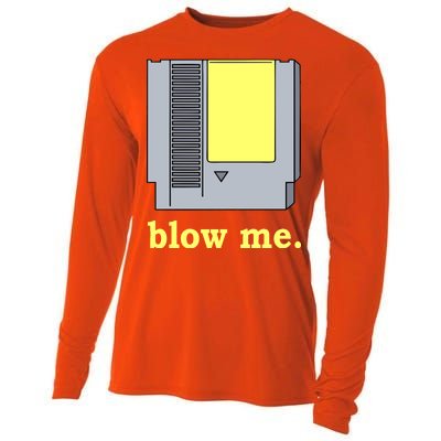 Blow Me Retro Video Game Cooling Performance Long Sleeve Crew