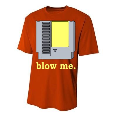 Blow Me Retro Video Game Performance Sprint T-Shirt