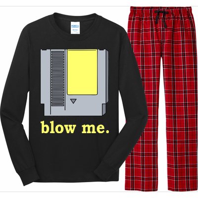 Blow Me Retro Video Game Long Sleeve Pajama Set