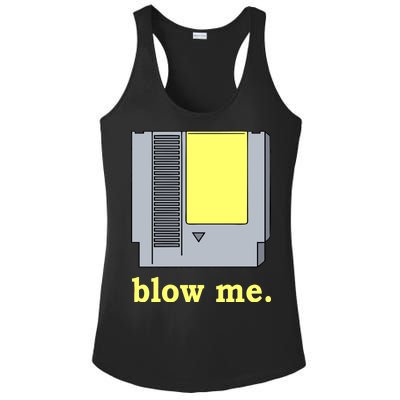 Blow Me Retro Video Game Ladies PosiCharge Competitor Racerback Tank