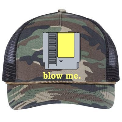 Blow Me Retro Video Game Retro Rope Trucker Hat Cap