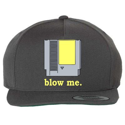 Blow Me Retro Video Game Wool Snapback Cap