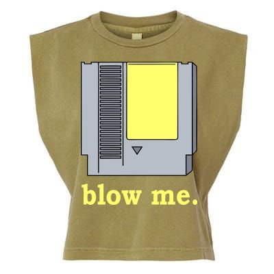 Blow Me Retro Video Game Garment-Dyed Women's Muscle Tee