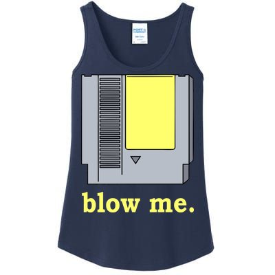 Blow Me Retro Video Game Ladies Essential Tank