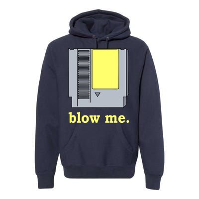 Blow Me Retro Video Game Premium Hoodie