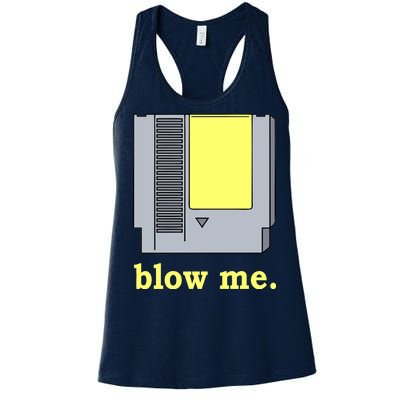 Blow Me Retro Video Game Women's Racerback Tank