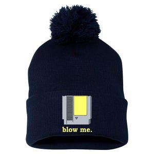 Blow Me Retro Video Game Pom Pom 12in Knit Beanie