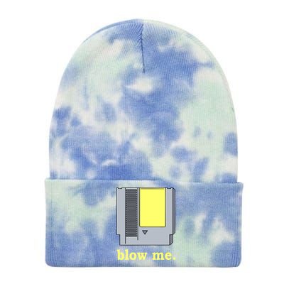 Blow Me Retro Video Game Tie Dye 12in Knit Beanie