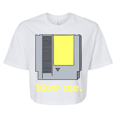 Blow Me Retro Video Game Bella+Canvas Jersey Crop Tee