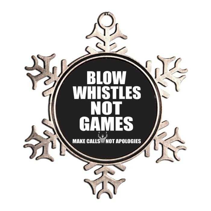 Blow Whistles Not Games Metallic Star Ornament