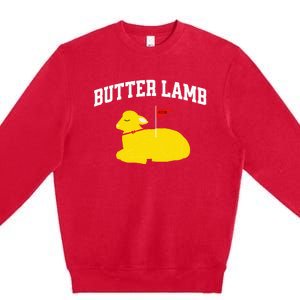 Butter Lamb Polish And Buffalo Traditions Premium Crewneck Sweatshirt