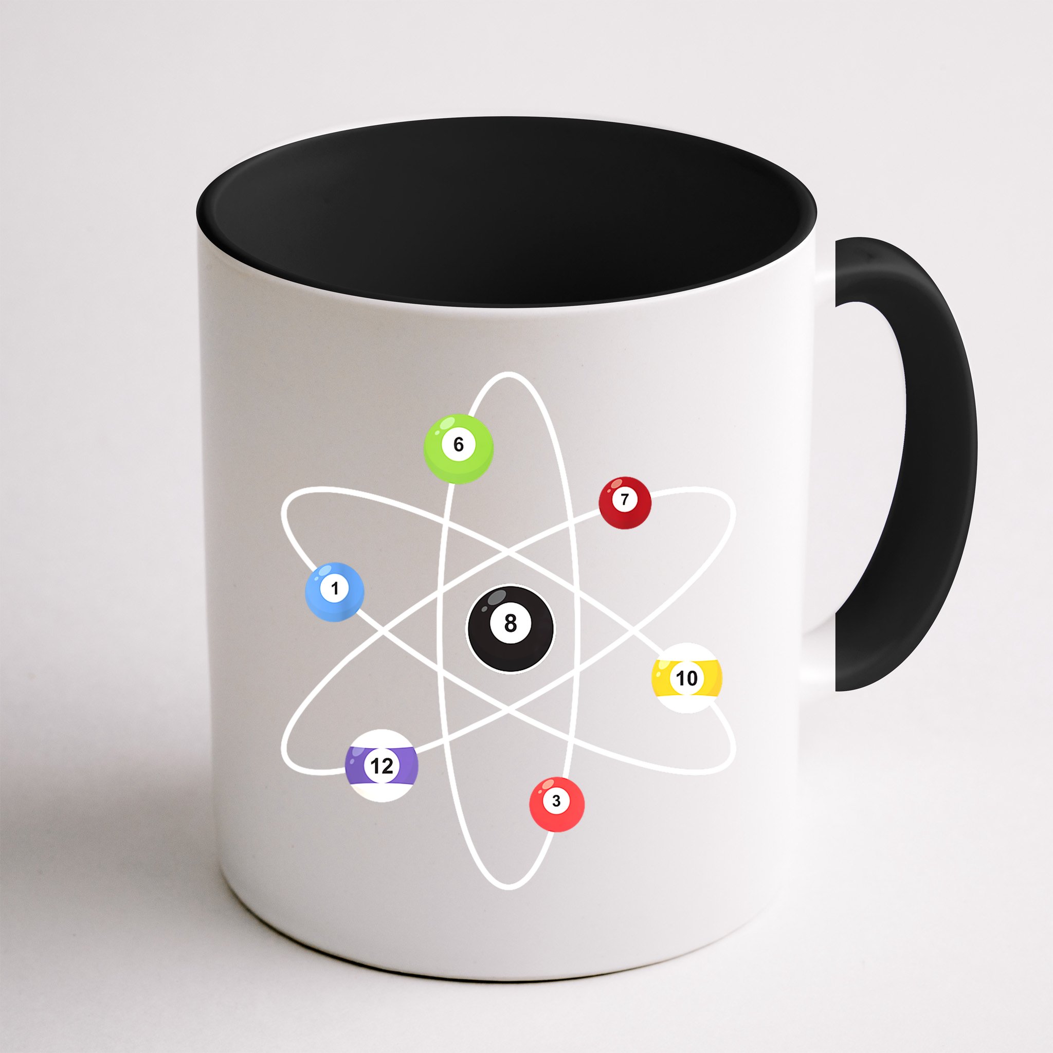 Billiard Lover Pool Player Game Sports Gift Cue Ball Atoms Mug