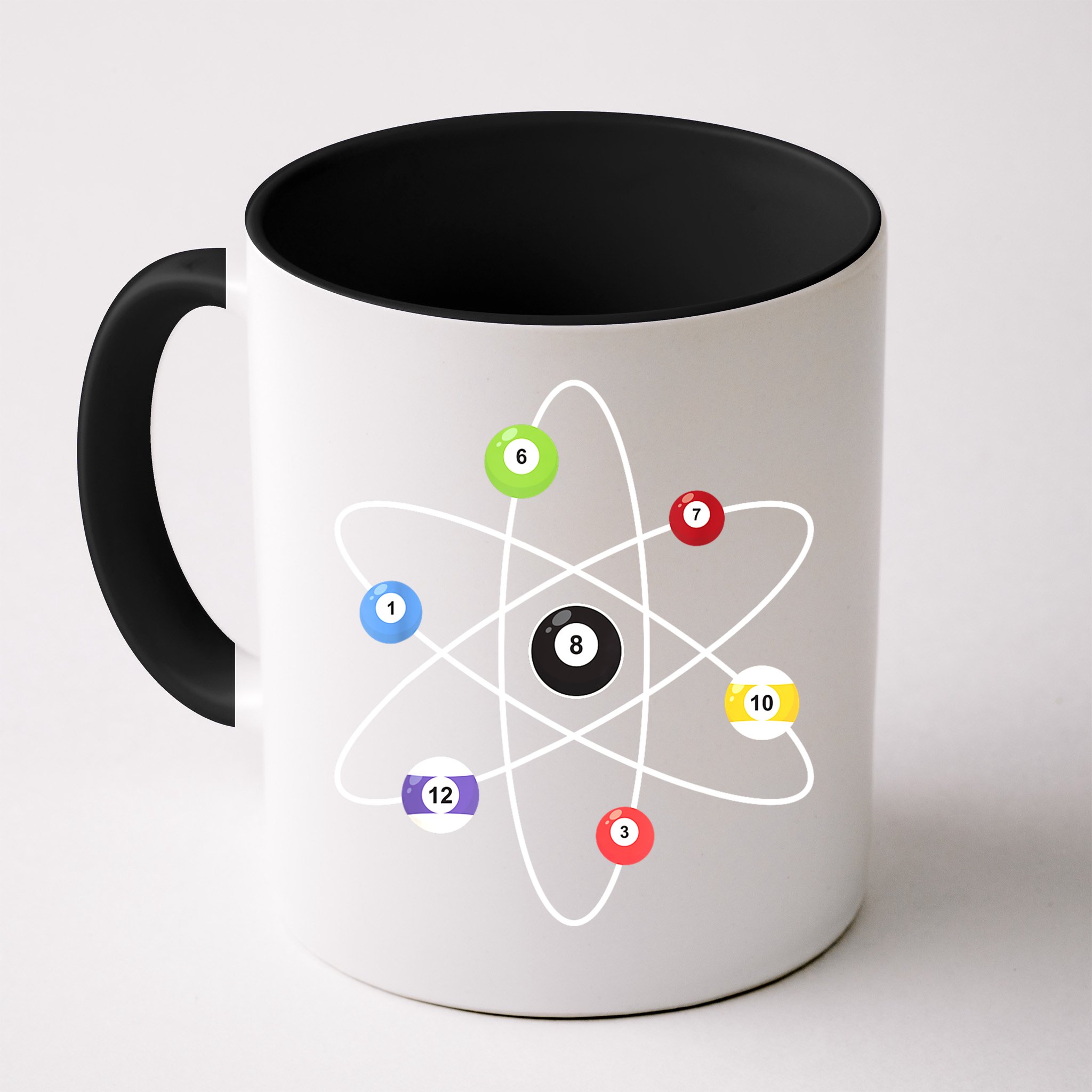 Billiard Lover Pool Player Game Sports Gift Cue Ball Atoms Mug