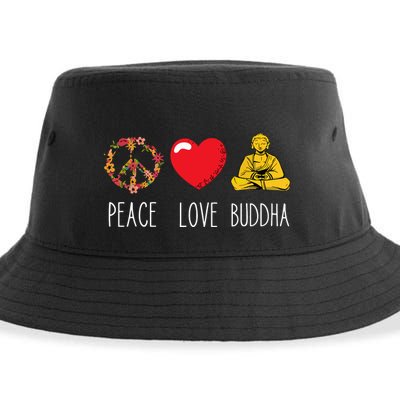 Buddha Love Peace Buddhist Zen Yoga Meditation Dao Mantra Sustainable Bucket Hat