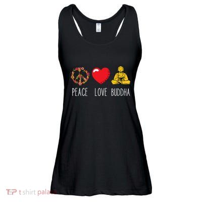 Buddha Love Peace Buddhist Zen Yoga Meditation Dao Mantra Ladies Essential Flowy Tank