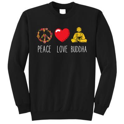 Buddha Love Peace Buddhist Zen Yoga Meditation Dao Mantra Tall Sweatshirt