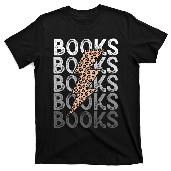 Books Leopard Print Book Club Bookish T-Shirt