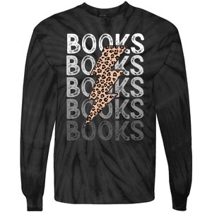 Books Leopard Print Book Club Bookish Tie-Dye Long Sleeve Shirt