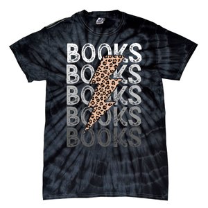 Books Leopard Print Book Club Bookish Tie-Dye T-Shirt