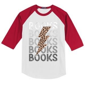 Books Leopard Print Book Club Bookish Kids Colorblock Raglan Jersey