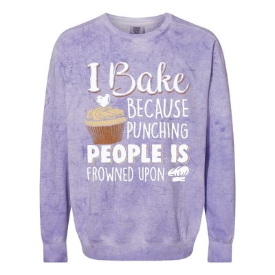 Baking Lover Punching People Baker & Cupcake Colorblast Crewneck Sweatshirt