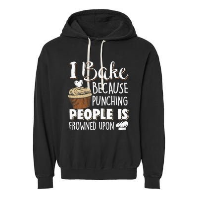 Baking Lover Punching People Baker & Cupcake Garment-Dyed Fleece Hoodie