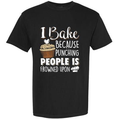 Baking Lover Punching People Baker & Cupcake Garment-Dyed Heavyweight T-Shirt