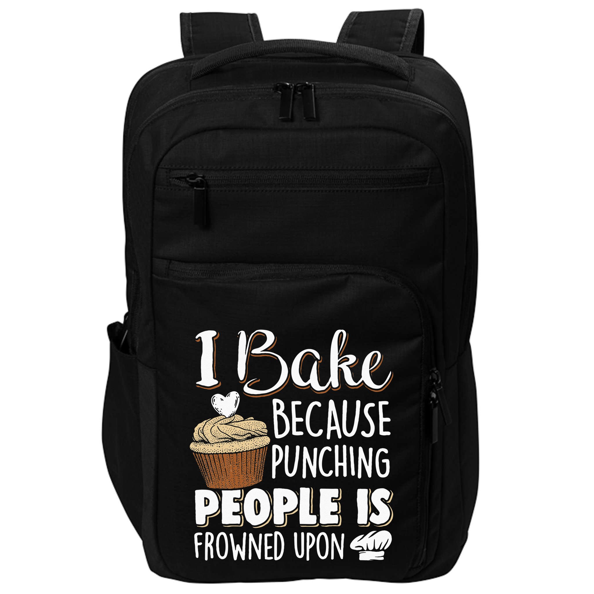 Baking Lover Punching People Baker & Cupcake Impact Tech Backpack