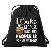 Baking Lover Punching People Baker & Cupcake Drawstring Bag