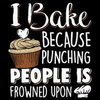 Baking Lover Punching People Baker & Cupcake Drawstring Bag