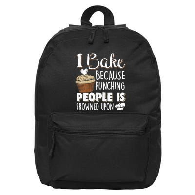 Baking Lover Punching People Baker & Cupcake 16 in Basic Backpack