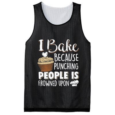 Baking Lover Punching People Baker & Cupcake Mesh Reversible Basketball Jersey Tank
