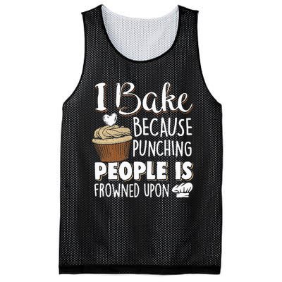 Baking Lover Punching People Baker & Cupcake Mesh Reversible Basketball Jersey Tank