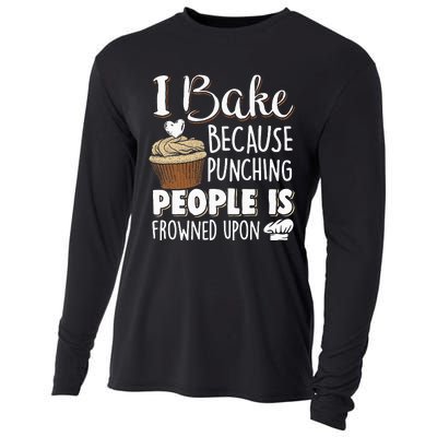 Baking Lover Punching People Baker & Cupcake Cooling Performance Long Sleeve Crew