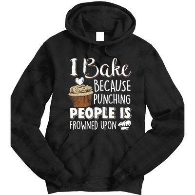 Baking Lover Punching People Baker & Cupcake Tie Dye Hoodie