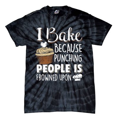 Baking Lover Punching People Baker & Cupcake Tie-Dye T-Shirt