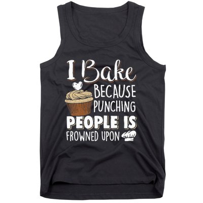 Baking Lover Punching People Baker & Cupcake Tank Top