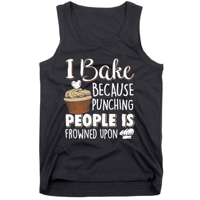 Baking Lover Punching People Baker & Cupcake Tank Top