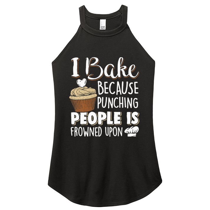 Baking Lover Punching People Baker & Cupcake Women's Perfect Tri Rocker Tank