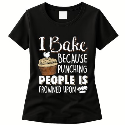 Baking Lover Punching People Baker & Cupcake Womens T-Shirt