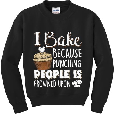 Baking Lover Punching People Baker & Cupcake Kids Sweatshirt