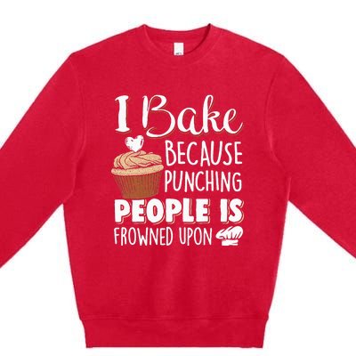 Baking Lover Punching People Baker & Cupcake Premium Crewneck Sweatshirt