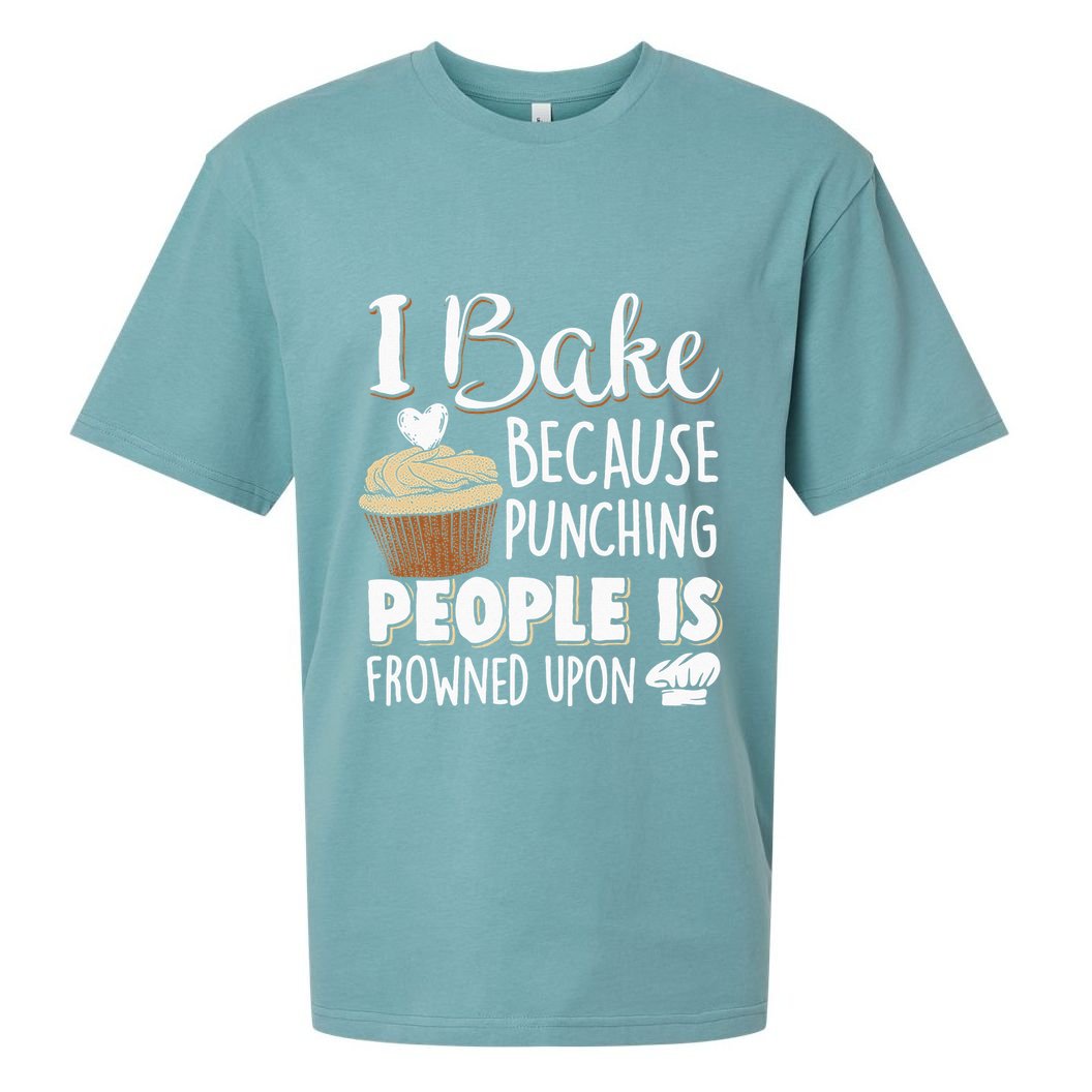 Baking Lover Punching People Baker & Cupcake Sueded Cloud Jersey T-Shirt