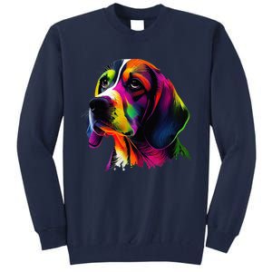 Beagle Lovers Pop Art Beagle Design Funny Beagle Tall Sweatshirt