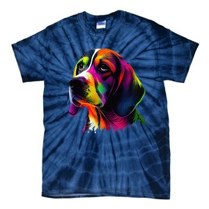 Beagle Lovers Pop Art Beagle Design Funny Beagle Tie-Dye T-Shirt